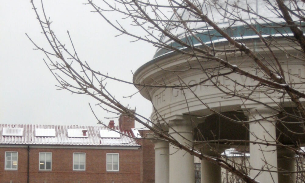 George Washington University in winter cropped