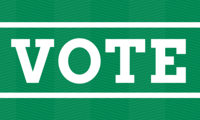 Green Vote sign