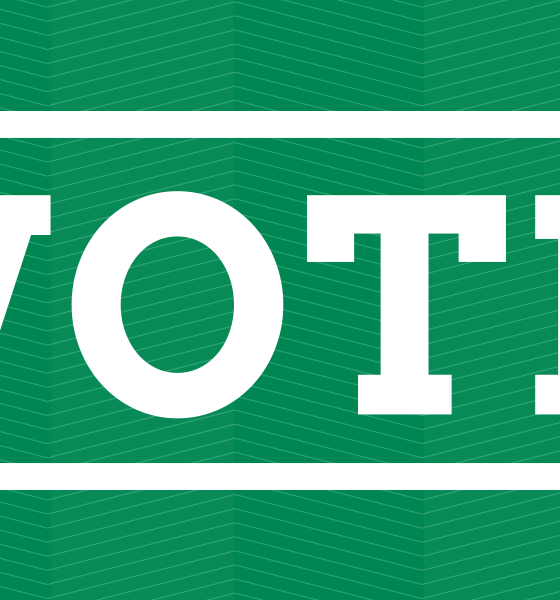 Green Vote sign