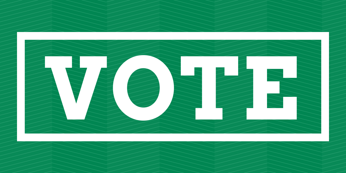 Green Vote sign