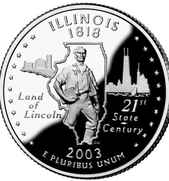 Illinois quarter reverse