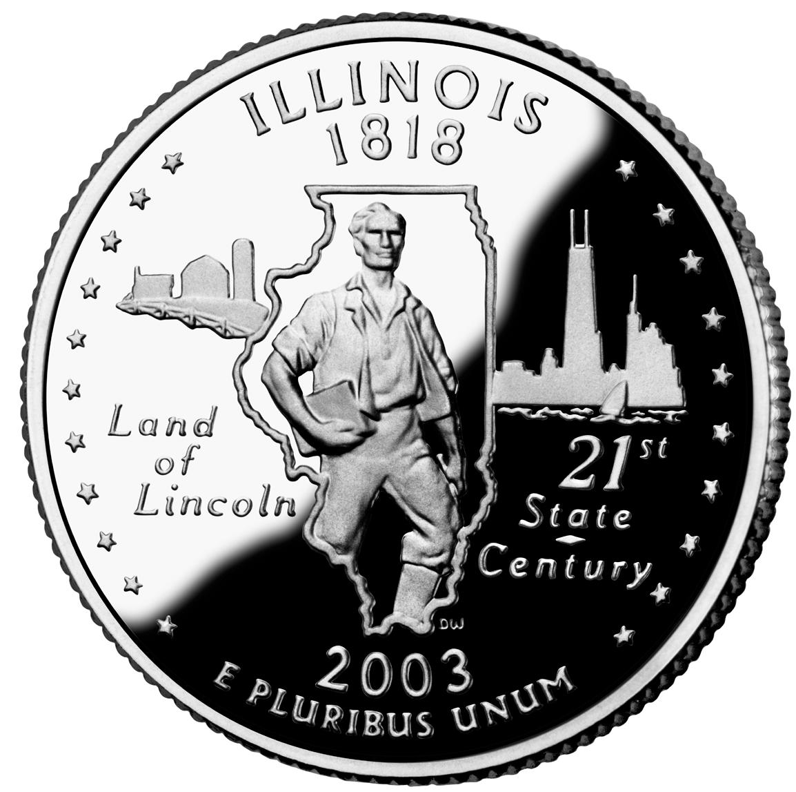 Illinois quarter reverse