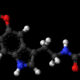 Melatonin ball and stick model