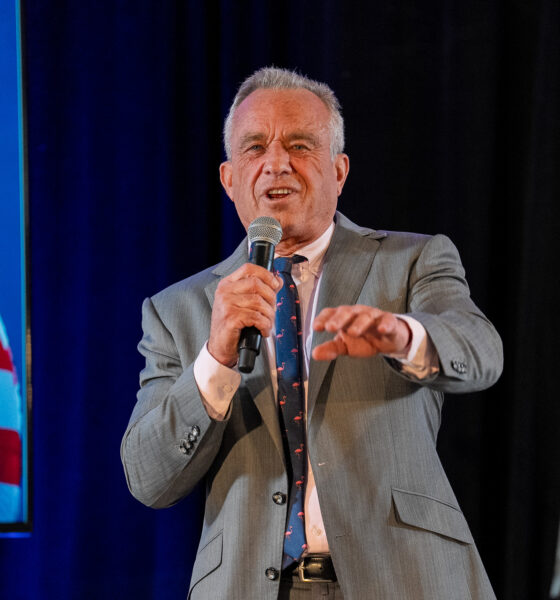 Robert F. Kennedy Jr. addresses a rally in Long Island