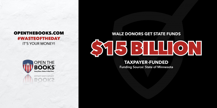 Waste of the Day Walz Campaign Donors Received $15 Billion in State Business