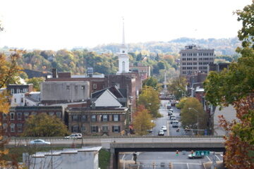 Skyline of Easton, Pennsylvania, seat of Northampton County