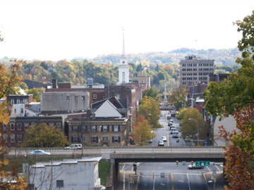 Skyline of Easton, Pennsylvania, seat of Northampton County