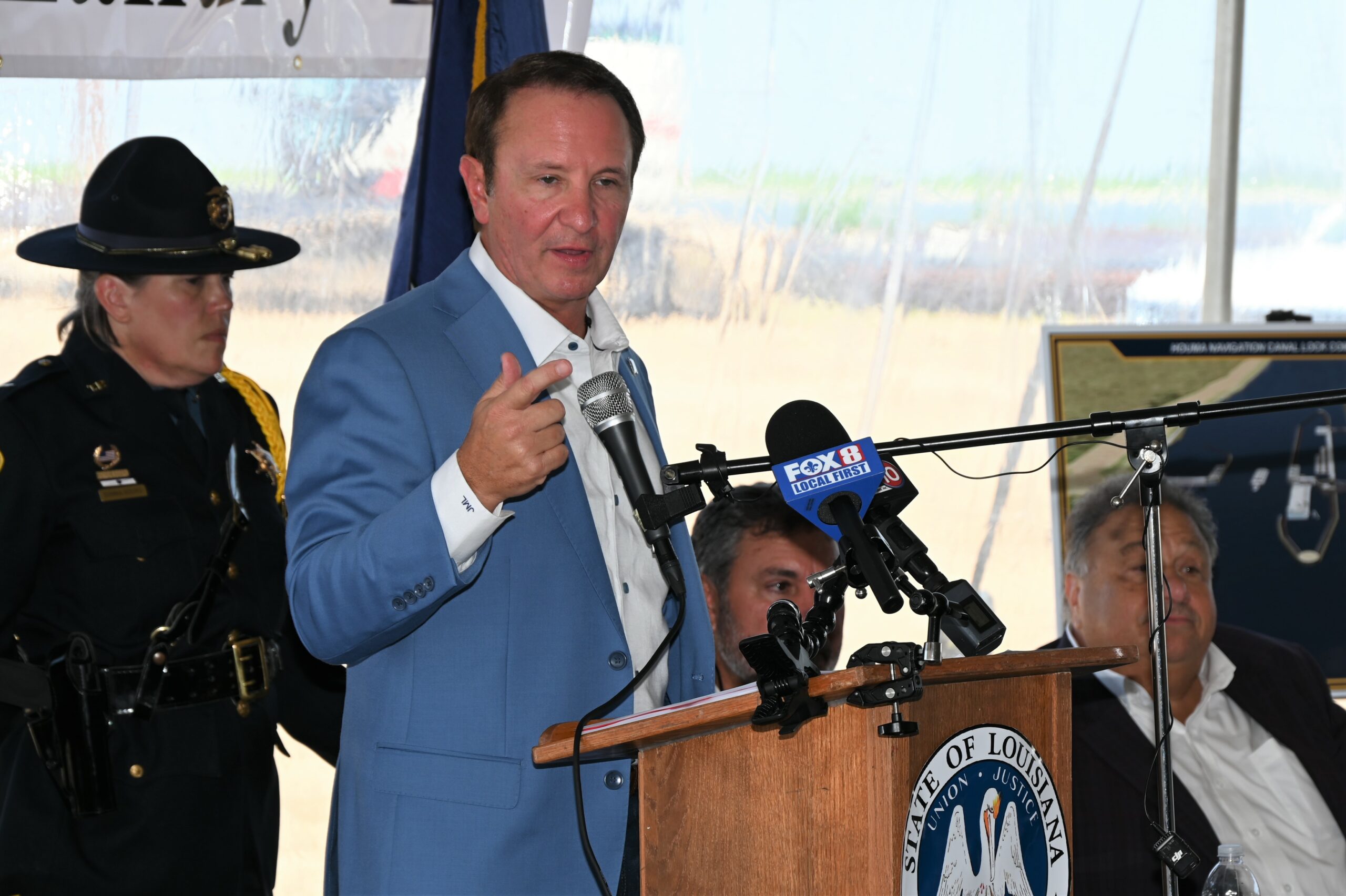 Governor Landry attends Houma Navigation Canal Lock groundbreaking