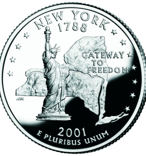 New York quarter reverse