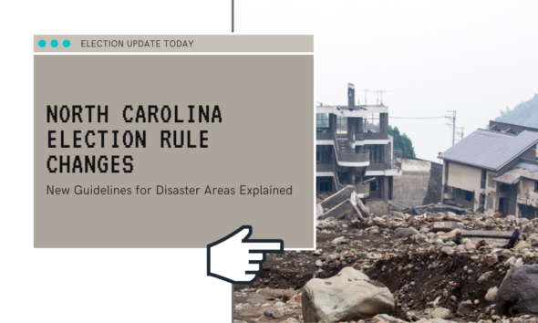 The North Carolina State Board of Elections changed election rules for thirteen hard-hit counties, raising an election-integrity concern.