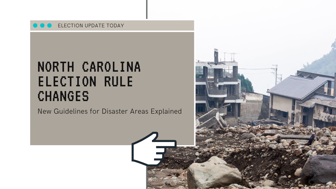The North Carolina State Board of Elections changed election rules for thirteen hard-hit counties, raising an election-integrity concern.