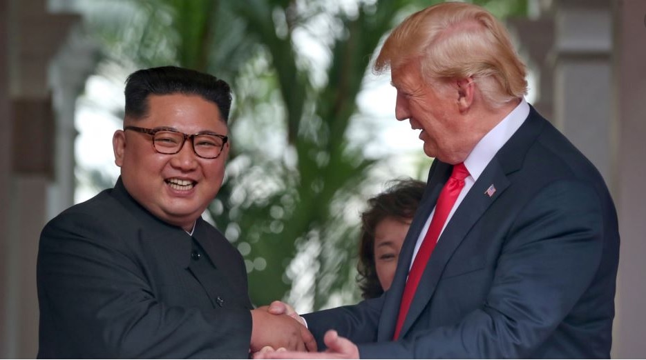 President Donald Trump meets Kim Jong Un of the Democratic People's Republic of Korea