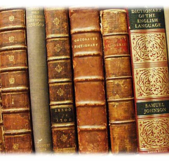 Classic books including Samuel Johnson's Dictionary