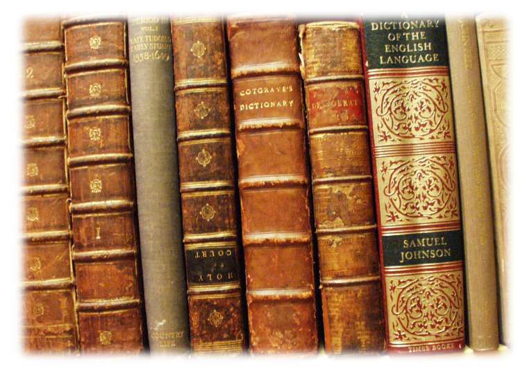 Classic books including Samuel Johnson's Dictionary