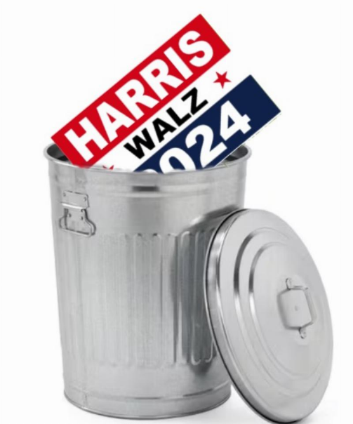 Donald Trump took out the trash - meaning Harris and Walz