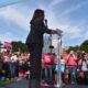 Kamala Harris addresses a pro-abortion rally