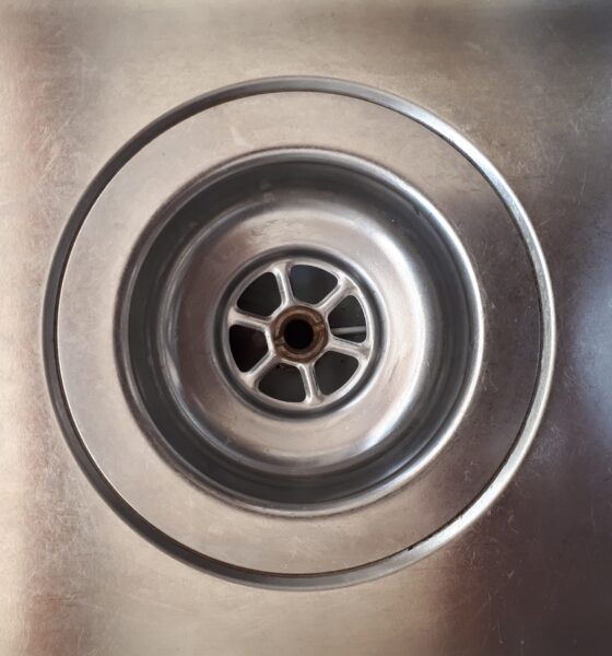 A kitchen sink drain