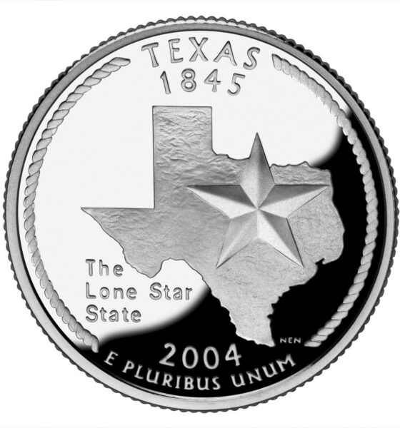 Texas quarter reverse