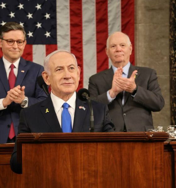 Prime Minister Benjamin Netanyahu of Israel addresses a joint session of the 118th Congress