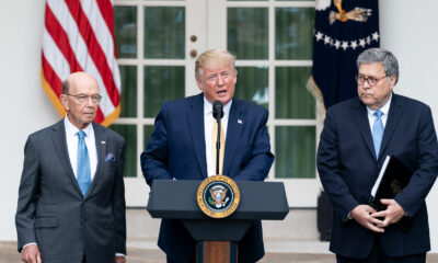 Donald Trump delivers a Rose Garden speech