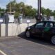 A generic electric car charging station