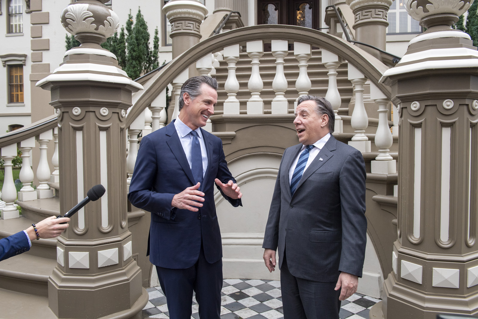 Governor Gavin Newsom (D-Calif.) with Francois Legault