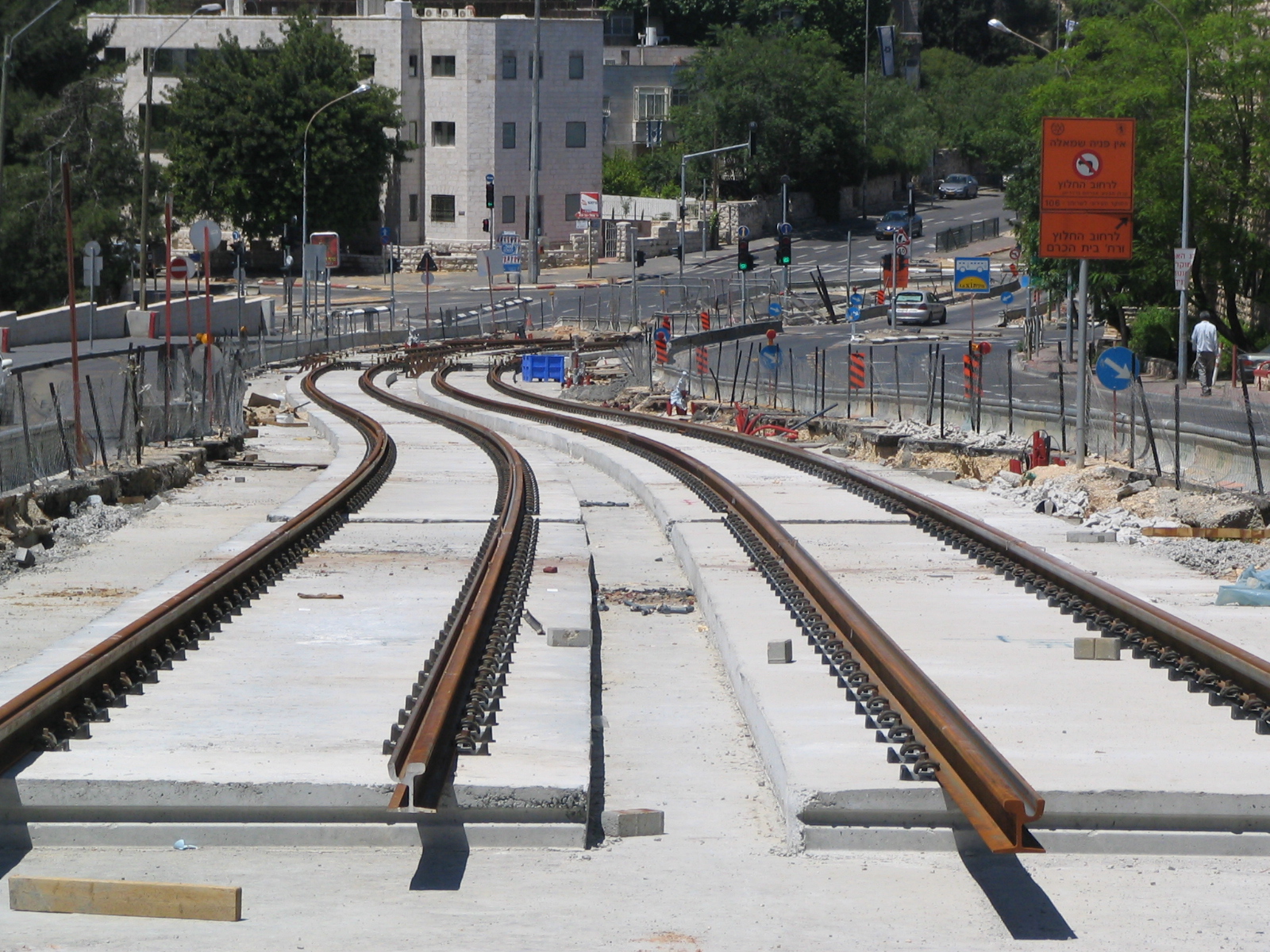 Light rail tracks