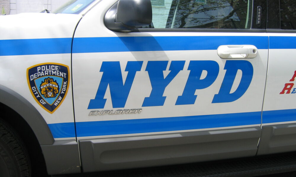 NYPD police cruiser in left profile