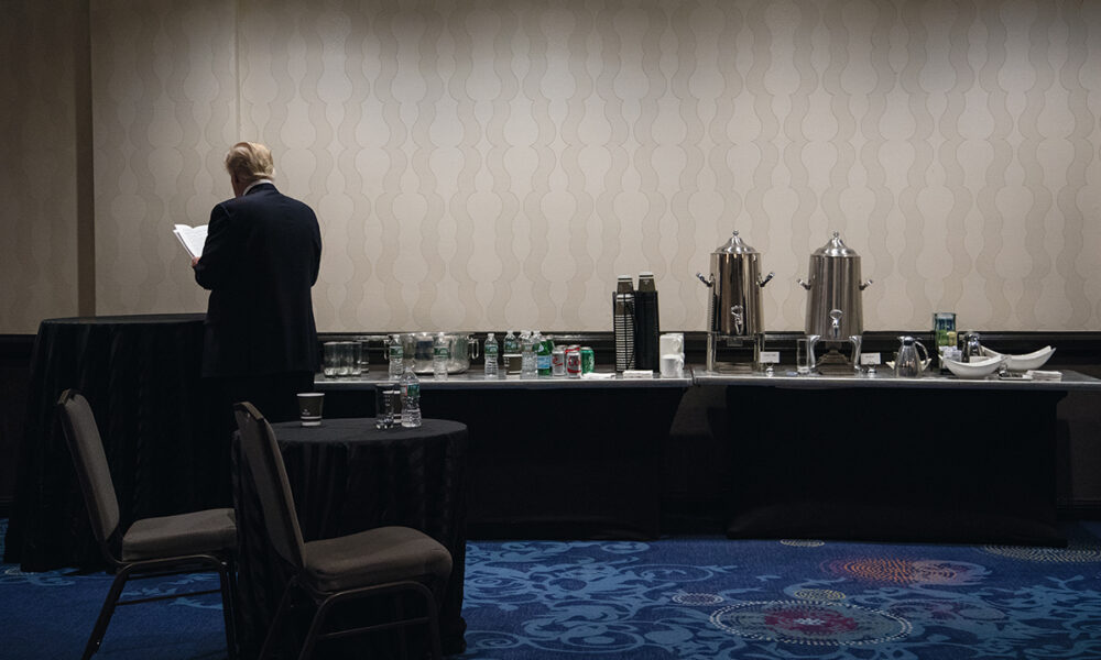 President Donald Trump at National Prayer Breakfast in 2017