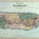 Puerto Rico 1886 map showing its political subdivisions or "departments"