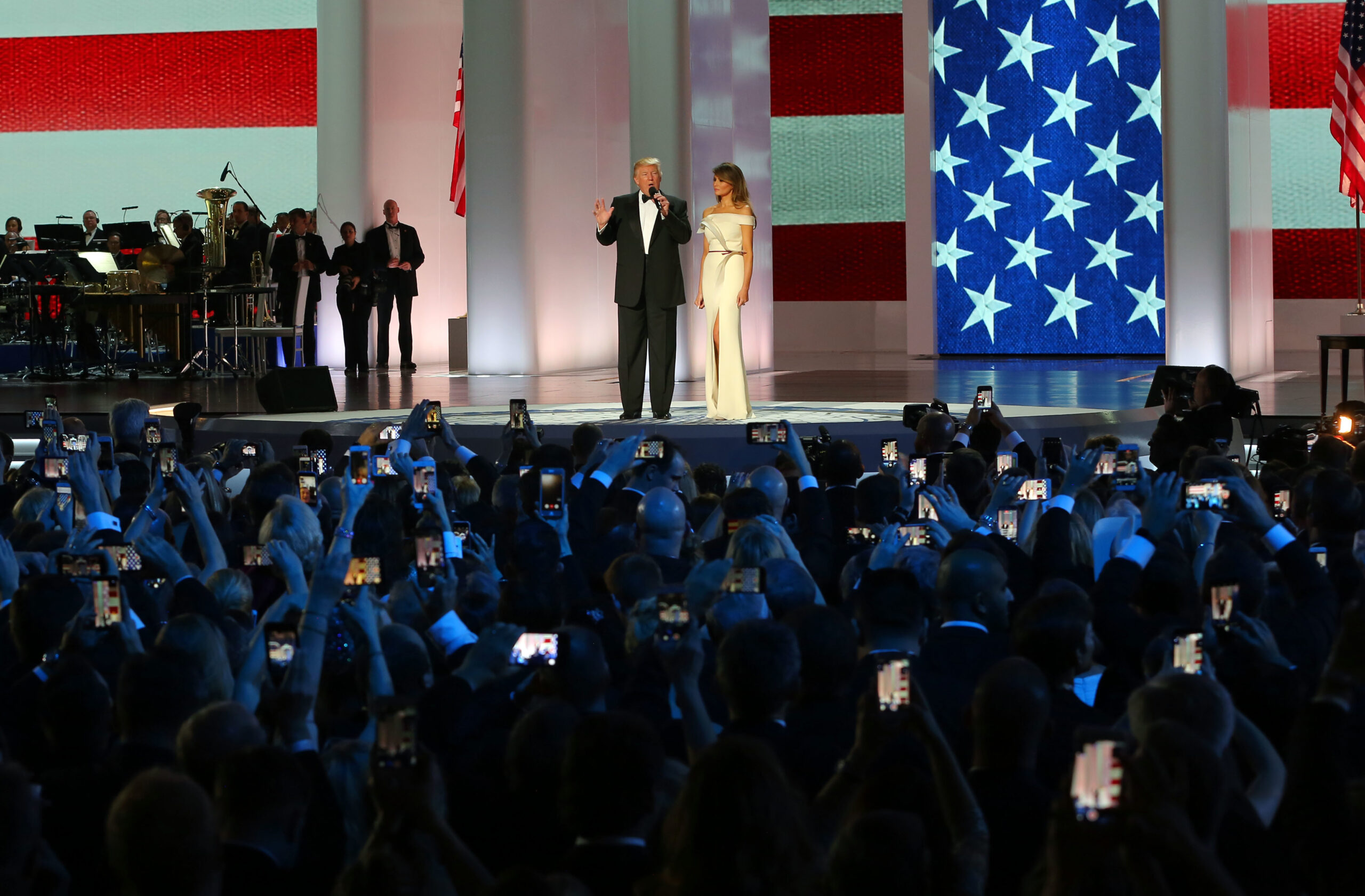 President and Mrs. Donald J. Trump at the Liberty Ball on the day of his first Inauguration.