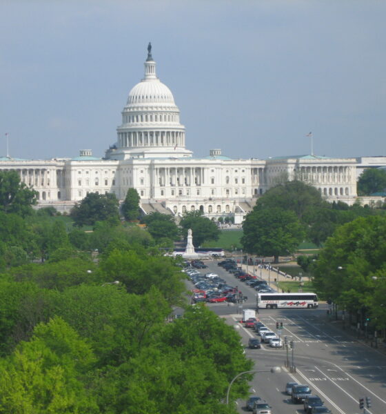 United States Capitol, view of western face, looking down Pennsylvania Avenue in Washington, DC