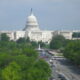 United States Capitol, view of western face, looking down Pennsylvania Avenue in Washington, DC