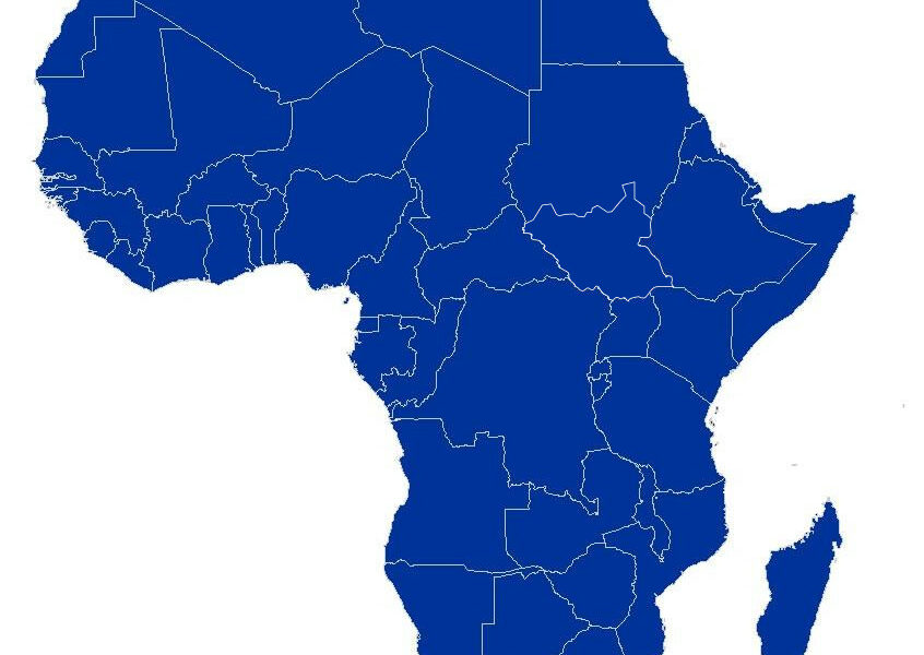 Africa political map includes the Congo republics