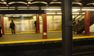 Rockefeller Center Station (view from a car) in the New York City subway system