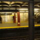 Rockefeller Center Station (view from a car) in the New York City subway system