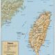 Taiwan road and topographical map