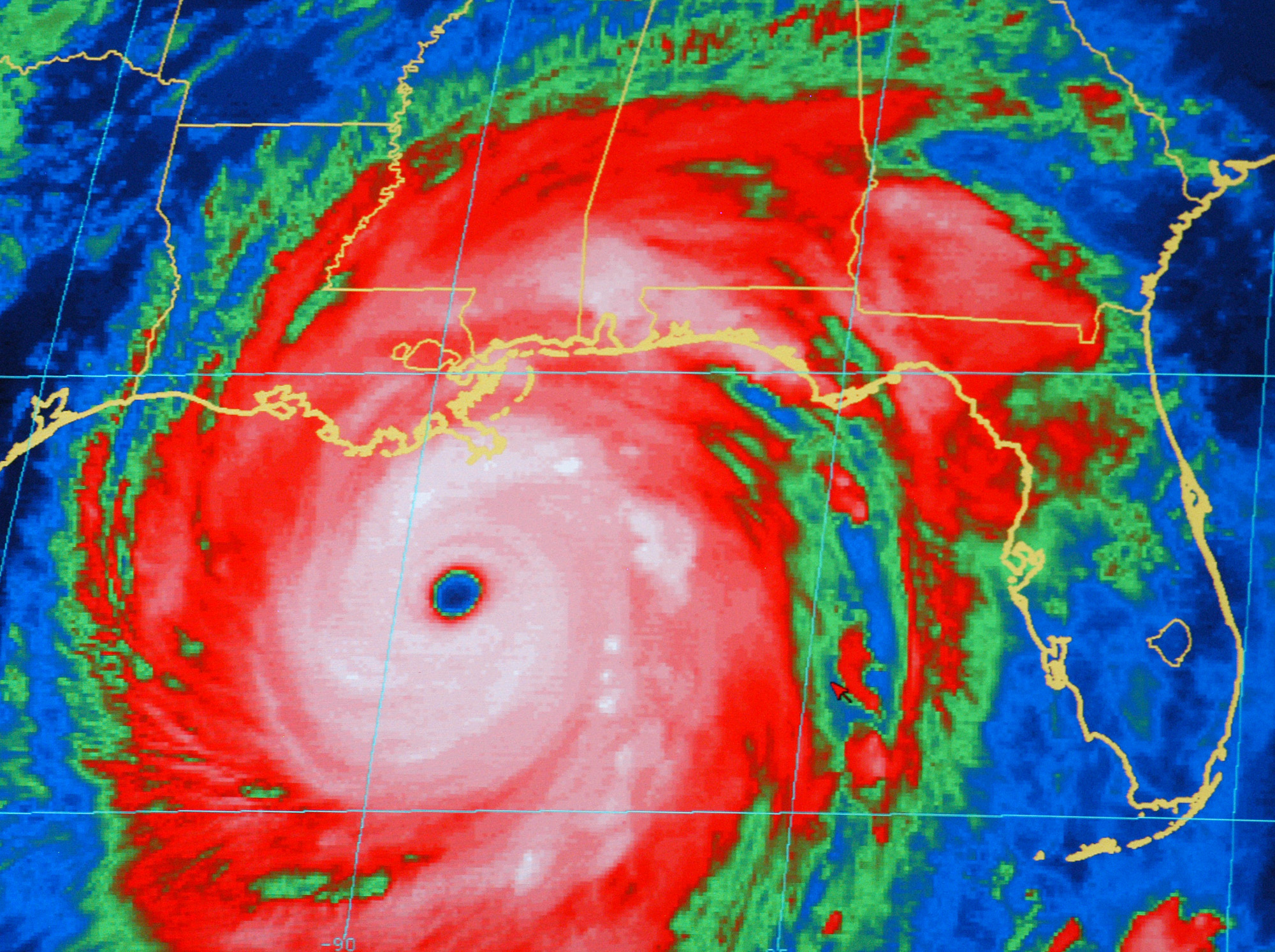 Hurricane Katrina at its most deadly after making landfall