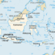 Political map of Indonedia and neighboring countries