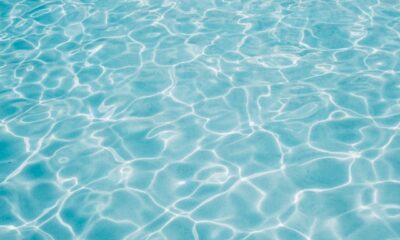 Rippling crystal blue water typical of a swimming pool