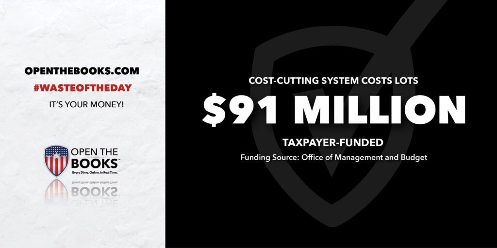 Waste of the Day $91 Million Cost-Cutting System