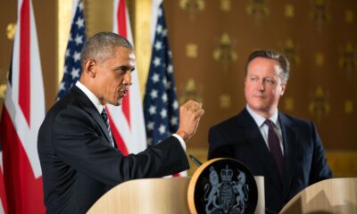 Barack Obama with UK Prime Minister David Cameron