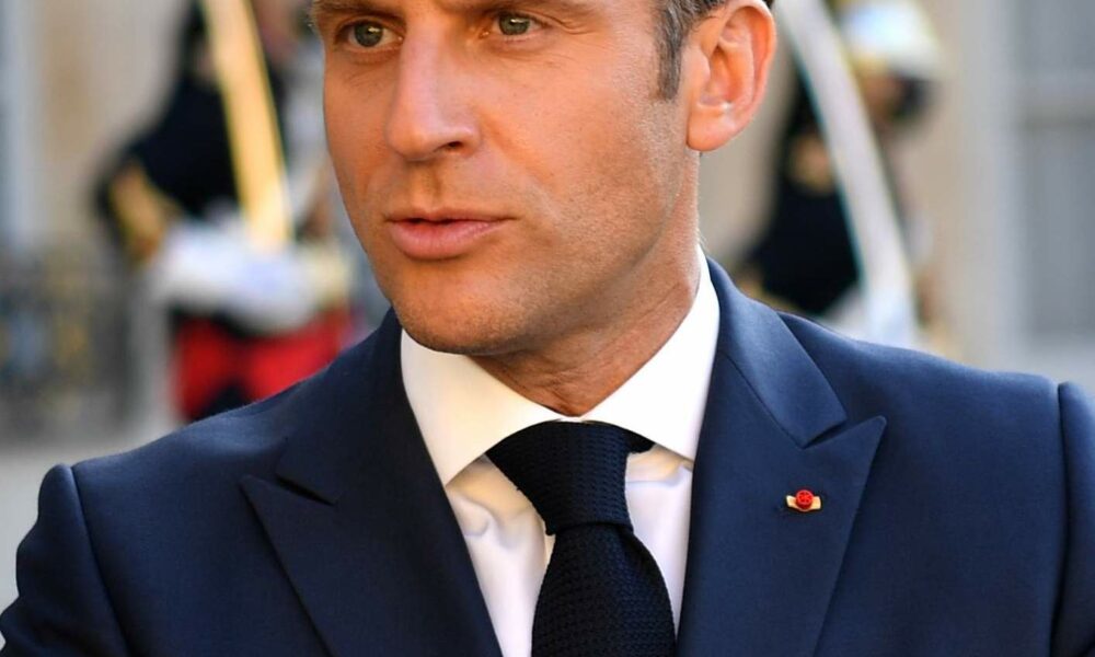 Emmanuel Macron in June of 2021