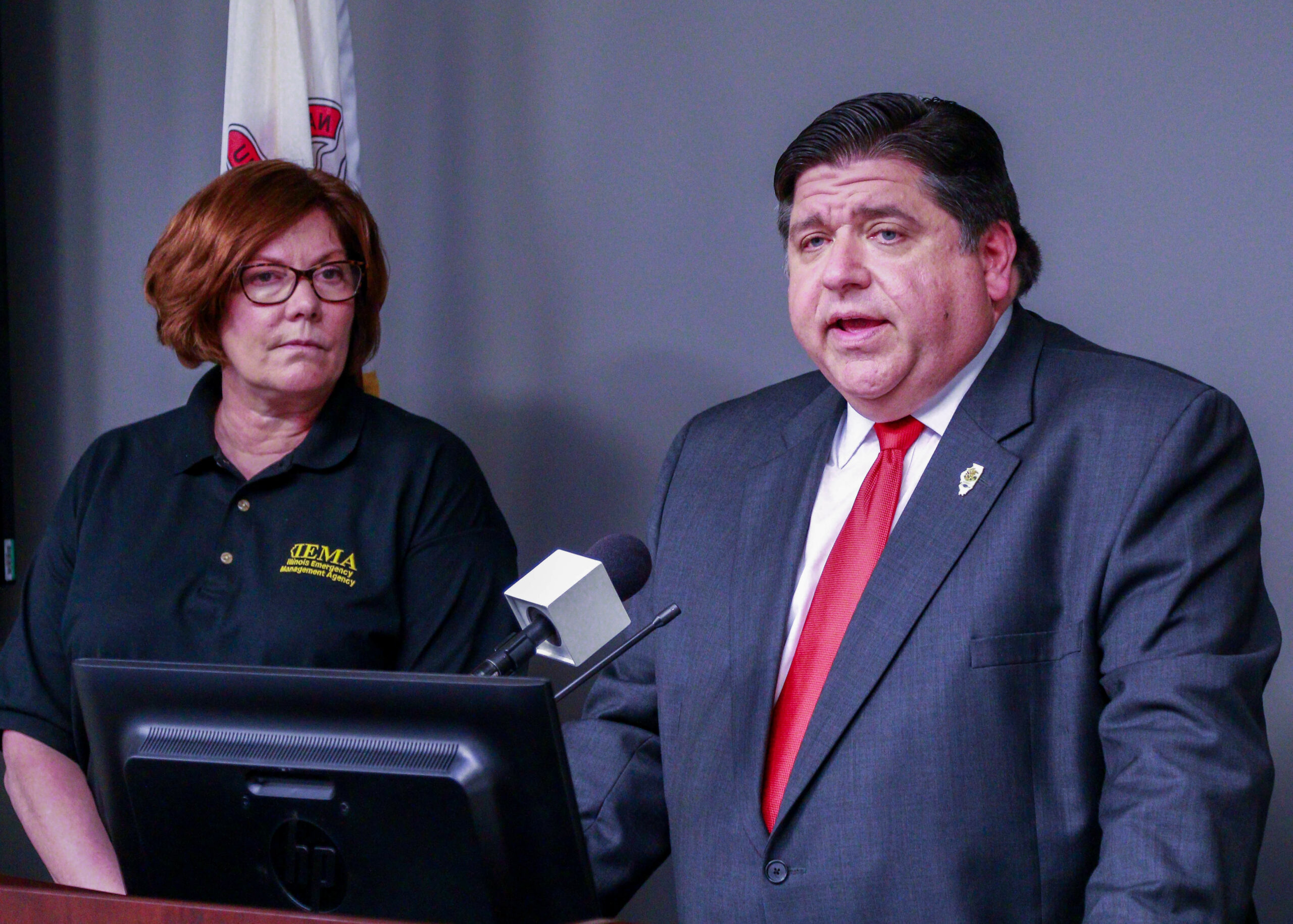 Governor J. B. Pritzker (D-Illinois) activating Illinois National Guard for flood duty