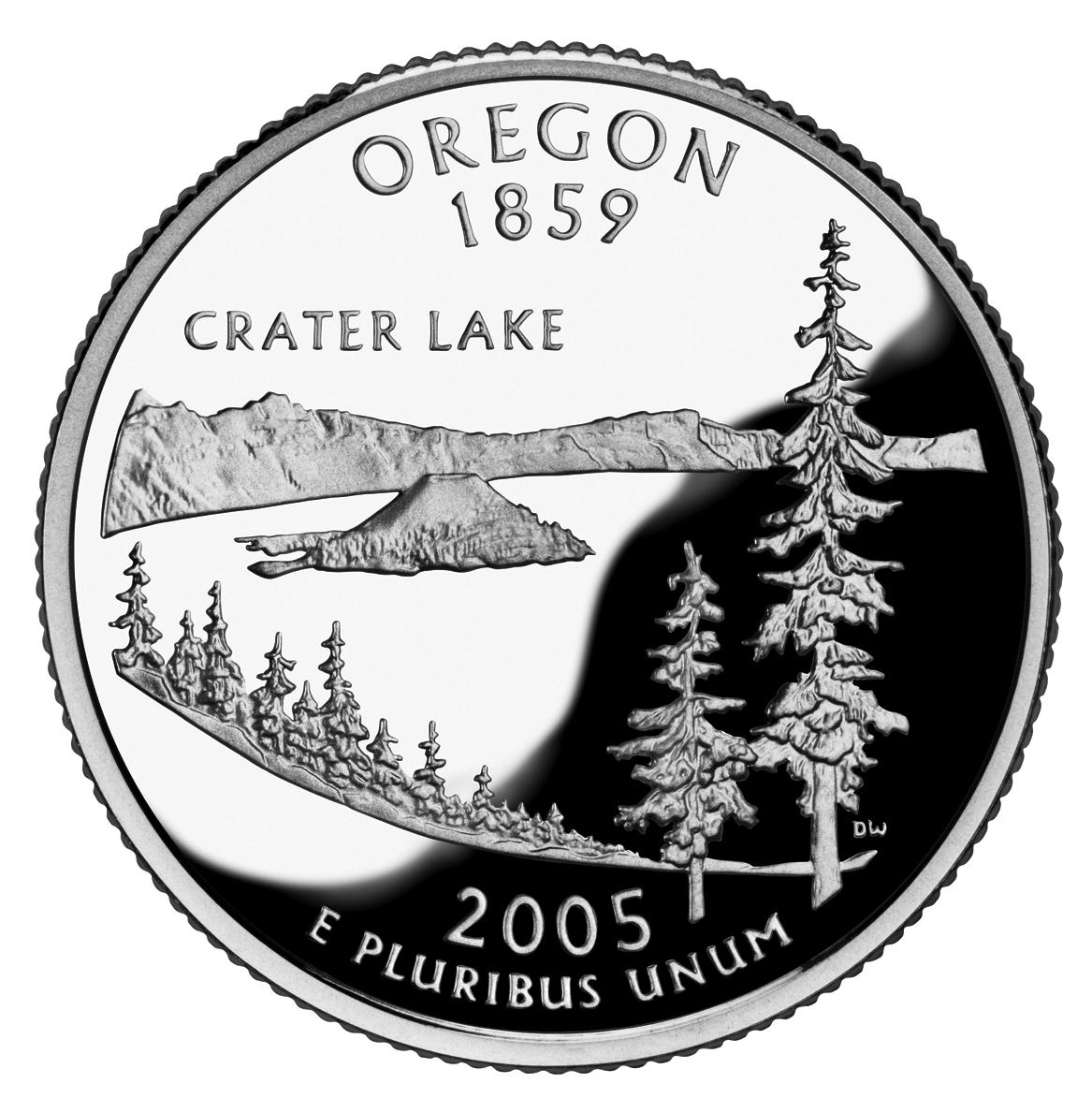 Oregon quarter reverse