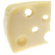 A hunk of Swiss cheese
