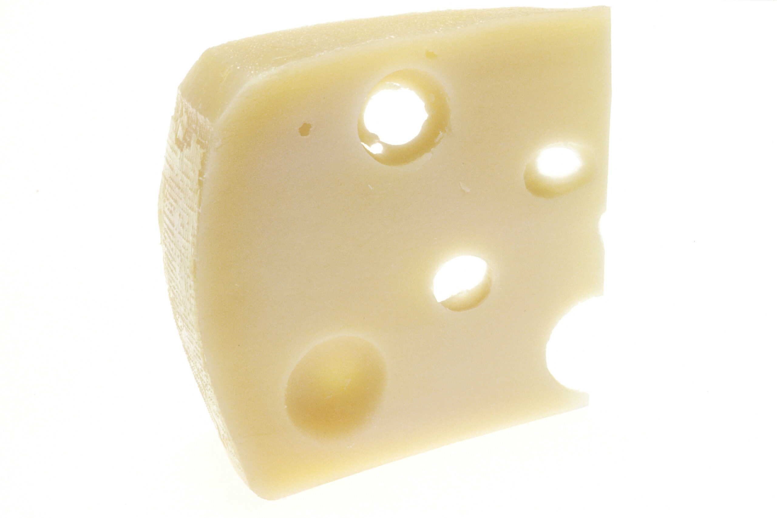 A hunk of Swiss cheese