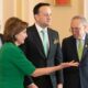 Senator Charles Schumer and Representative Nancy Pelosi welcome Leo Varadkar