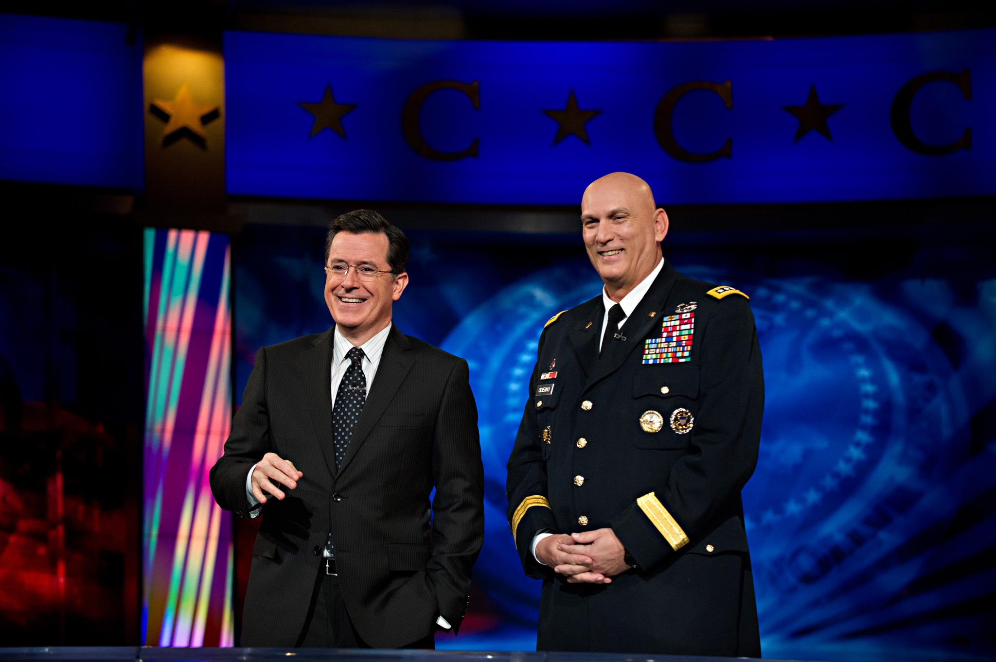 Stephen Colbert and Army COS Raymond T. Odierno