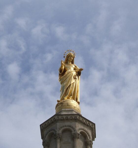 Statue of the Virgin Mary at Avignon Cathedral